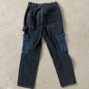 Pacsun High Rise Carpenter Blue and Black Jeans